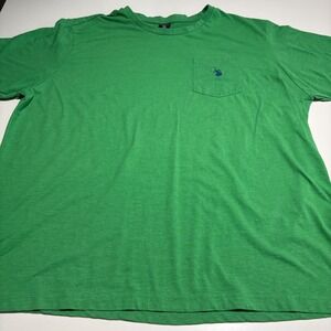 US‎ Polo Assn. Mens Green Short Sleeve Crew Neck T-Shirt with Pocket